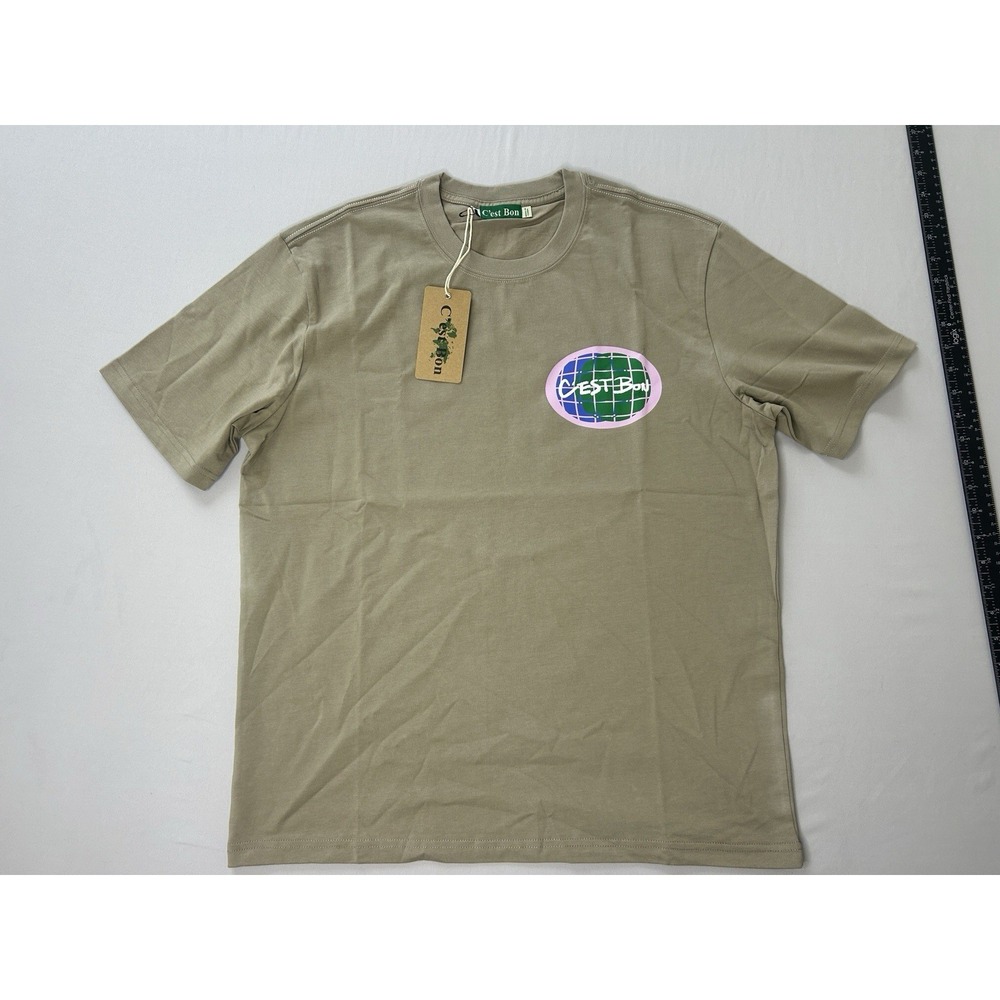C'est Bon Globe T Shirt Men's Size Small Contemporary Art Modern Culture NWT